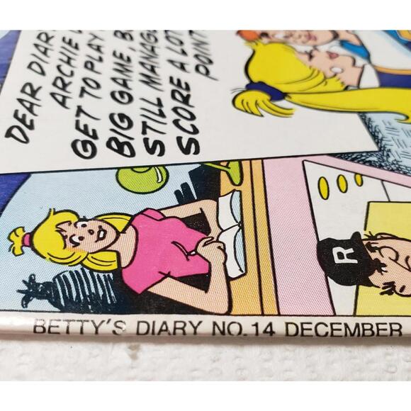 Betty’s Diary #14 Archie Comics 1987 Vintage 75¢ Cover | Football NBC-TV Promo - Picture 7 of 7